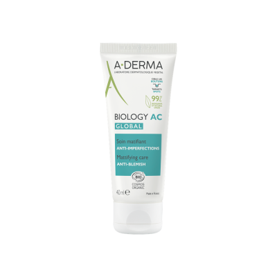 A-DERMA - Biology AC Global Mattifying Care Anti-Blemish Πλήρης Φροντίδα κατά των Ατελειών για Μα...