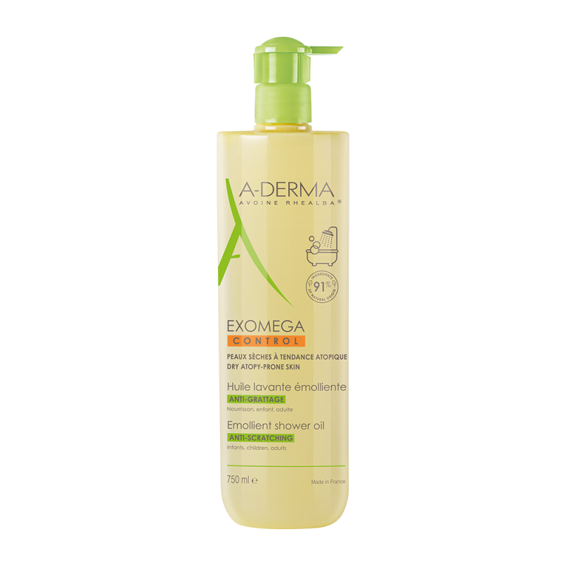 A-derma Exomega Control Emollient Shower Oil Anti-scratching 750ml