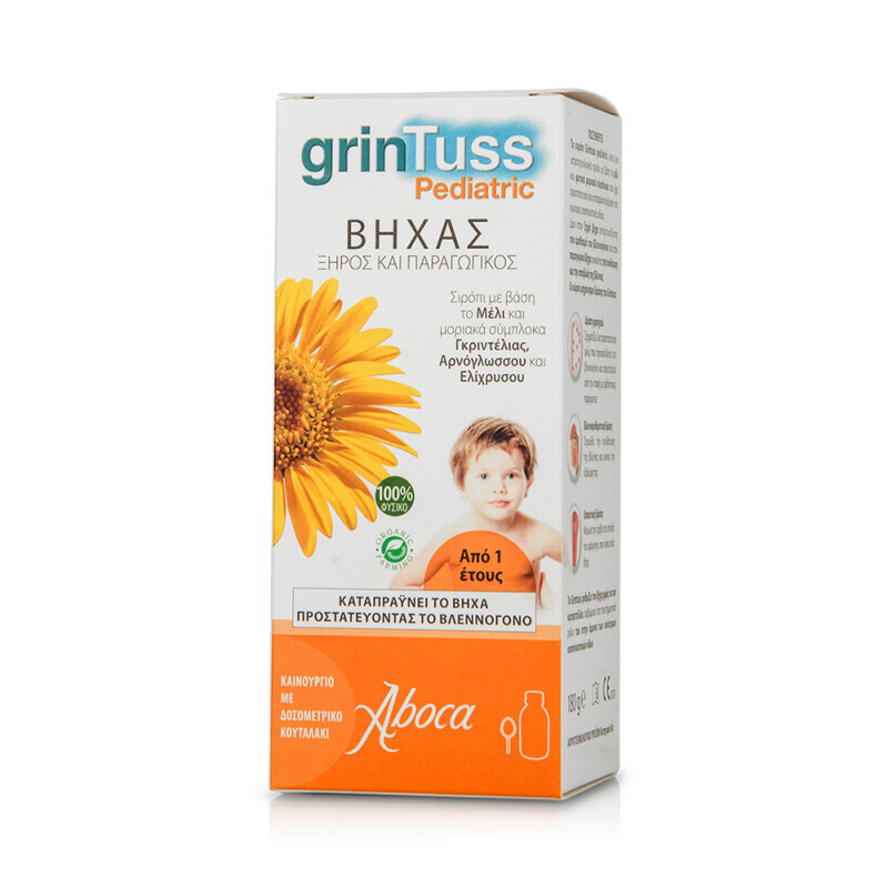 Aboca Grintuss Pediatric Παιδικό Σιρόπι Ξηρός/παραγ. Βήχας 180g