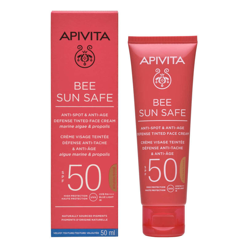 Apivita Bee Sun Safe Πανάδες & Ρυτίδες Χρώμα Golden Spf50 50ml