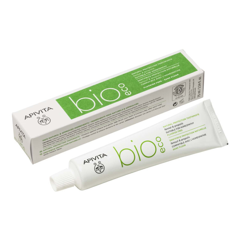 Apivita Bio Eco Οδοντόκρεμα Χωρίς Φθόριο Με Μάραθο & Πρόπολη 75ml