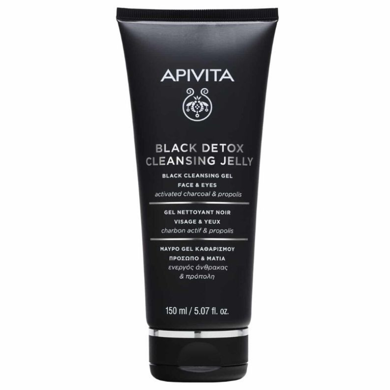 Apivita Black Detox Cleansing Jelly Με Ενεργό Άνθρακα & Πρόπολη 150ml