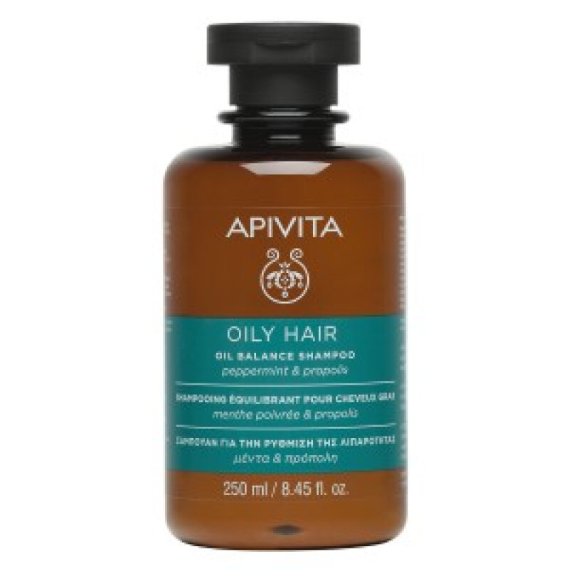 Apivita Oily Hair Oil Balance Shampoo Μέντα & Πρόπολη 250ml