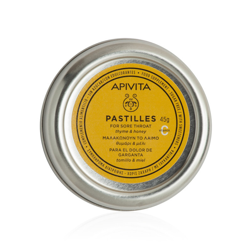 Apivita - Pastilles Μαλακώνουν Το Λαιμό Με Θυμάρι & Μέλι - 45g