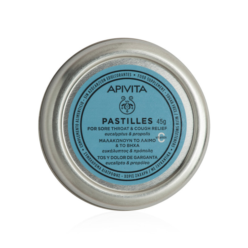 Apivita - Pastilles Μαλακώνουν Το Λαιμό & Το Βήχα Με Ευκάλυπτο & Πρόπολη - 45g