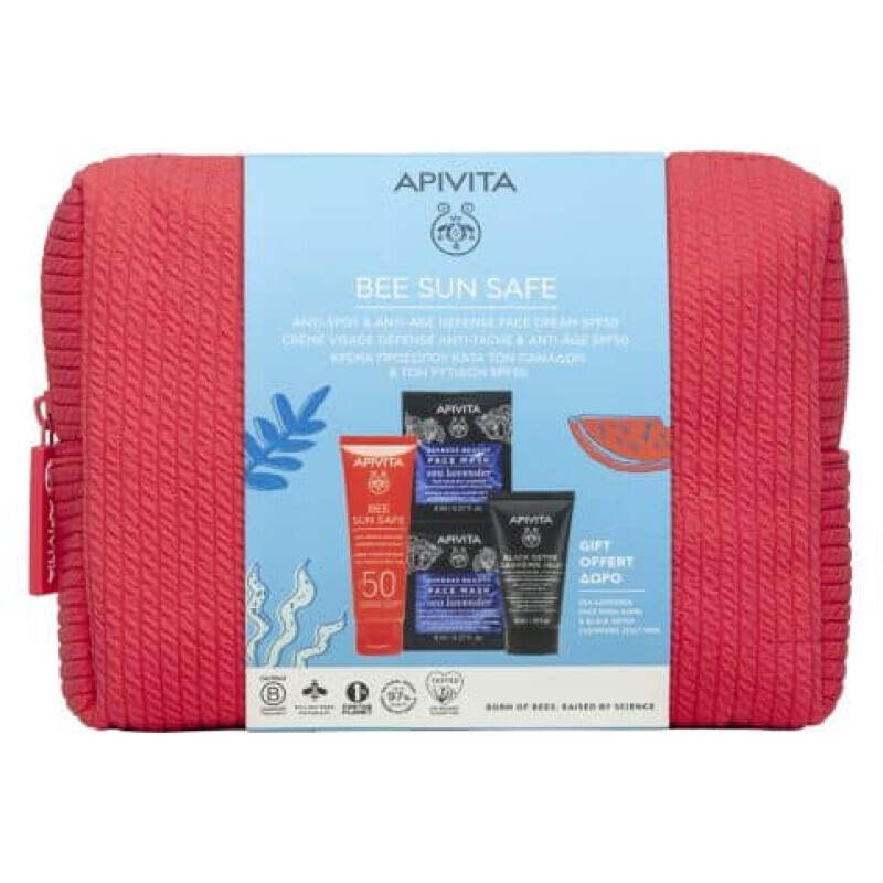 Apivita - Πακετο Προσφορας Bee Sun Safe Anti Spot & Anti Age Cream Spf50 (50ml) & 2 Δωρα - 3τμχ
