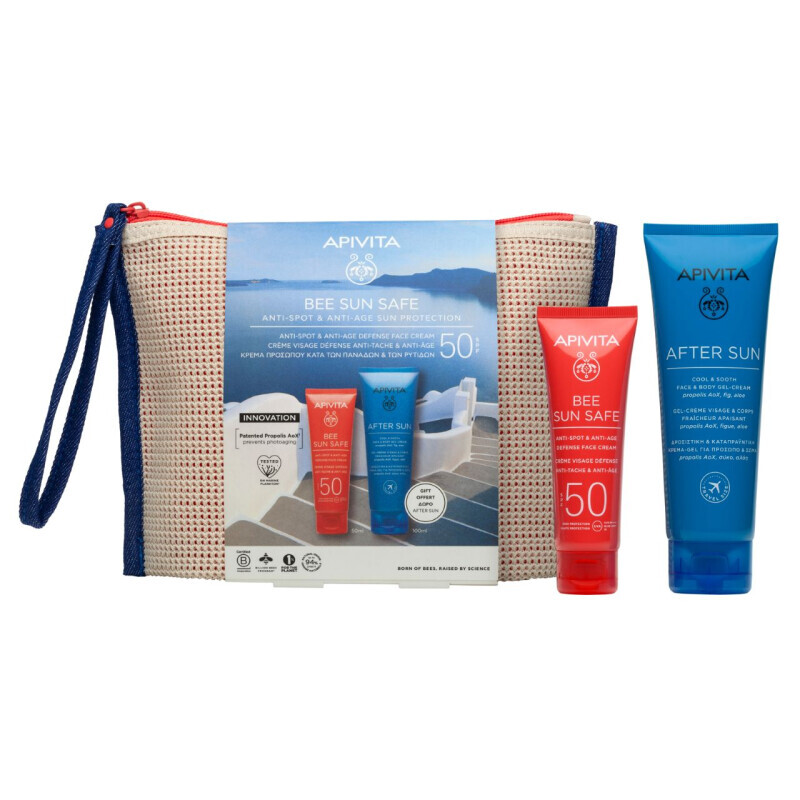 Apivita - Πακετο Προσφορας Bee Sun Safe Antispot Face Cream Spf50 (50ml) & Δωρο After Sun (100ml) - 2τμχ