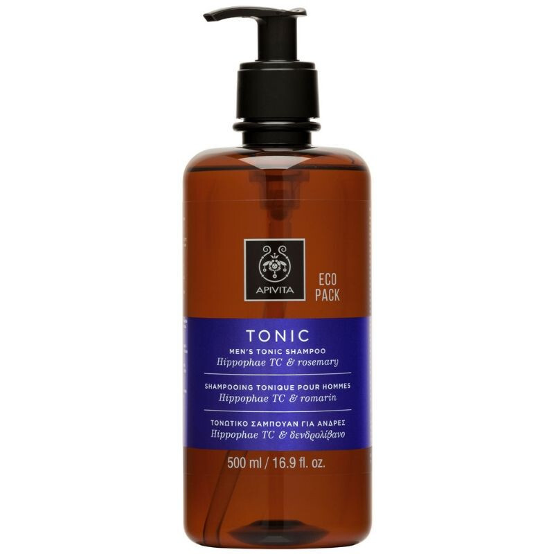 Apivita - Men’s Tonic Τονωτικό Σαμπουάν Για Άνδρες Κατά Της Τριχόπτωσης Με Hippophae Tc & Δενδρολίβανο - 500ml