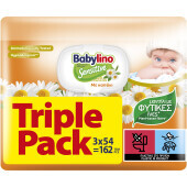 BABYLINO Promo Sensitive Μωρομάντηλα με Χαμομήλι162τμχ