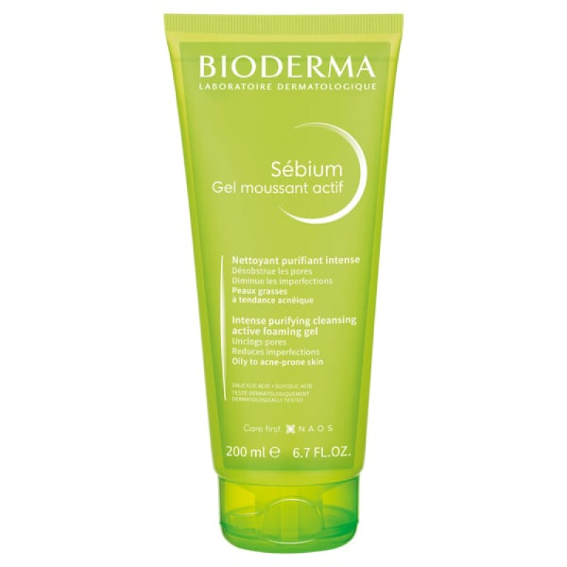 Bioderma Sebium Gel Moussant Actif Αφρώδες Gel 200ml