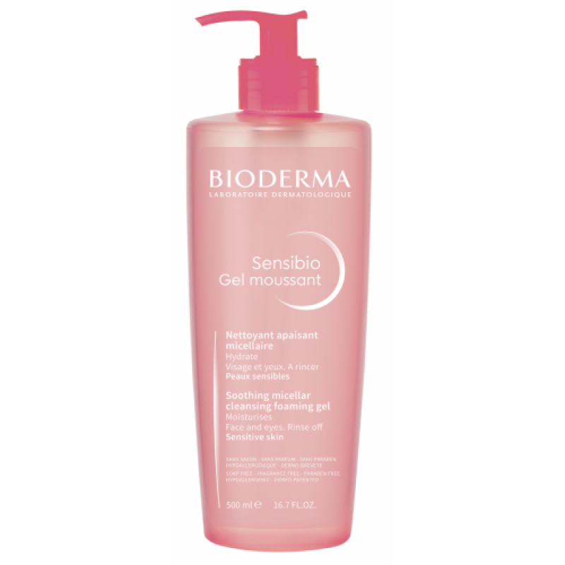 Bioderma Sensibio Gel Moussant For Face & Eyes 500ml