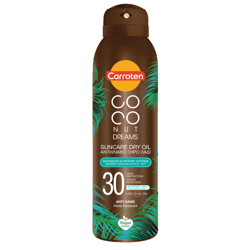 Carroten Coconut Dreams Αντηλιακό Ξηρό Λάδι Spray Spf30 150ml