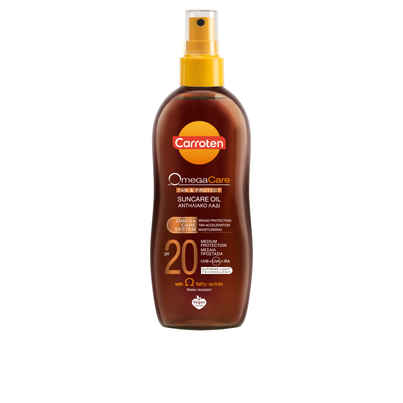 Carroten Omega Care Tan & Protect Suncare Oil Spf20 150ml