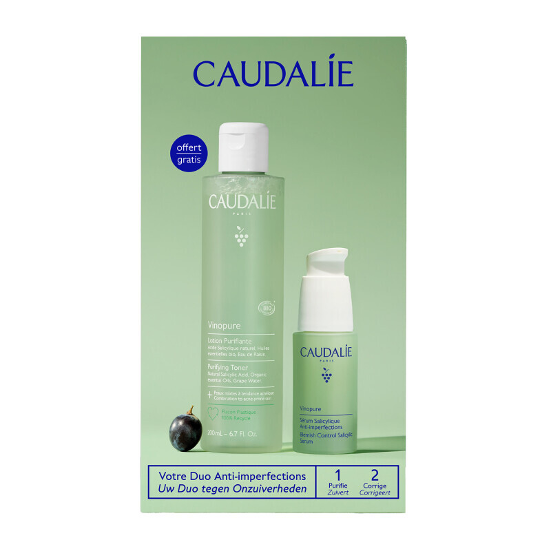 CAUDALIE - ΠΑΚΕΤΟ ΠΡΟΣΦΟΡΑΣ Vinopure Serum (30ml) & ΔΩΡΟ Purifying Toner (200ml) - 2τμχ