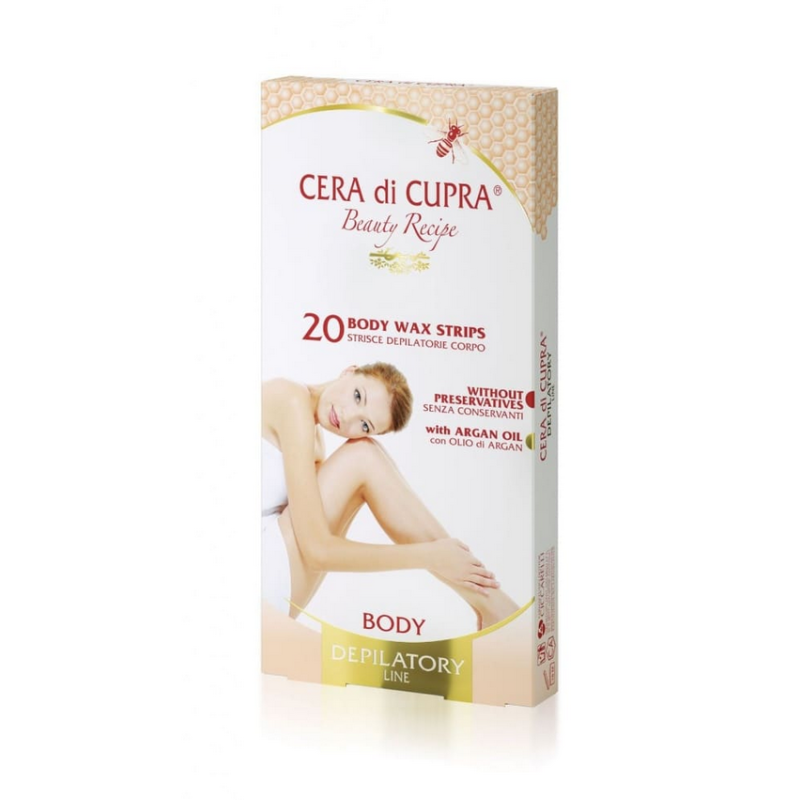 Cera Di Cupra Body Wax Strips Ταινίες Αποτρίχωσης Argan Oil 20τμχ