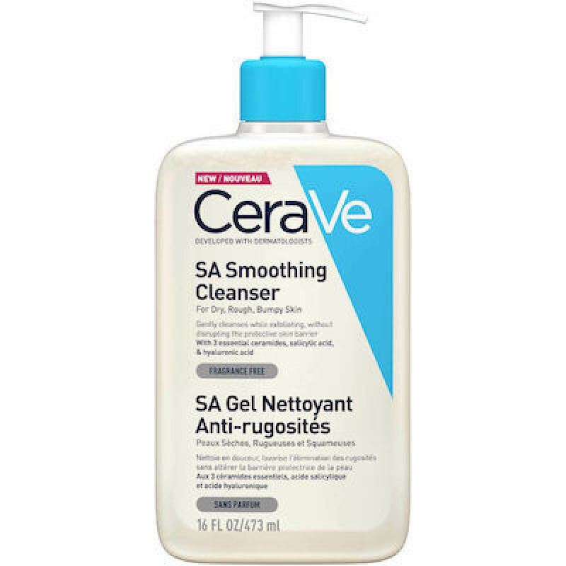 Cerave - Sa Smoothing Cleanser Gel Καθαρισμού Για Την Ξηρή Επιδερμίδα - 473ml