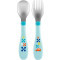 CHICCO - Metal Cutlery Σετ Πιρούνι & Κουτάλι Ανοξείδωτο (18m+) - 2τμχ