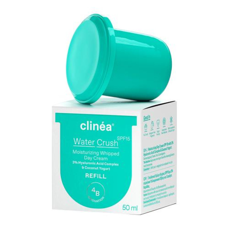 Clinea Water Crush Day Cream Refill Ενυδατική Κρέμα Spf15 50ml