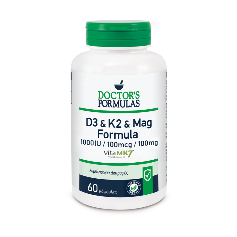 Doctor's Formulas D3 & K2 & Mag Formula 1000iu/100mcg/100mg 60caps
