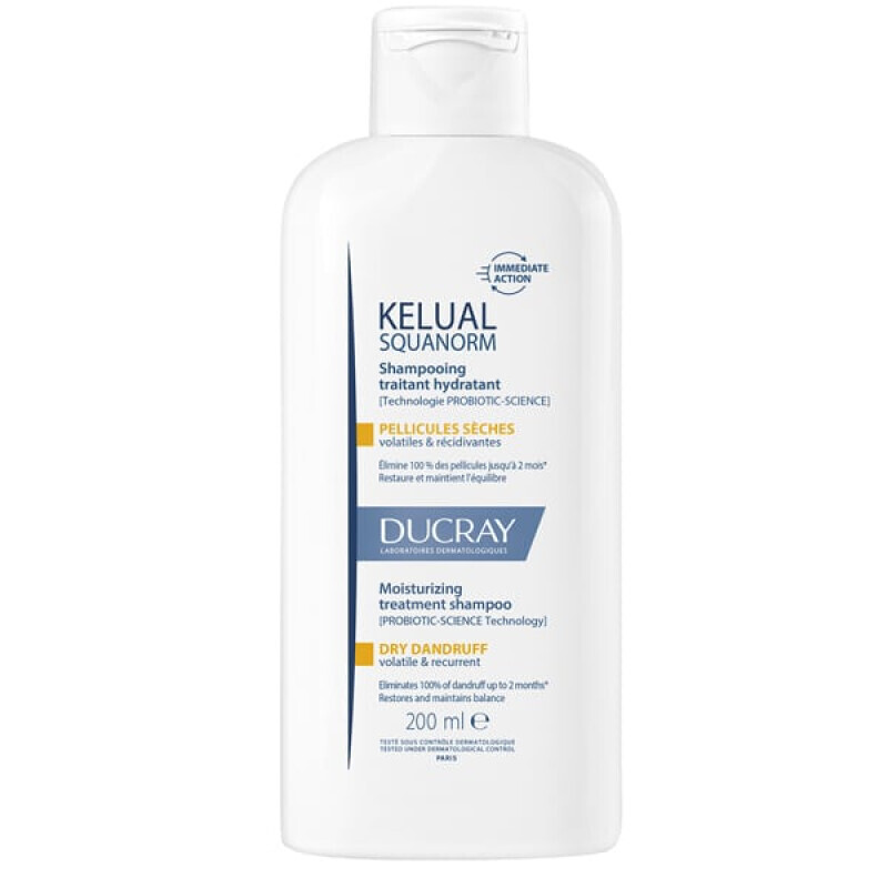 Ducray - Kelual Squanorm Moisturizing Treatment Shampoo Dry Dandruff Καταπραϋντικό Σαμπουάν Αγωγής Για Ξηρή Πυτιρίδα - 200ml