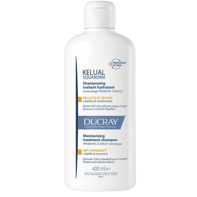 Ducray - Kelual Squanorm Moisturizing Treatment Shampoo Dry Dandruff Καταπραϋντικό Σαμπουάν Αγωγής Για Ξηρή Πυτιρίδα - 400ml
