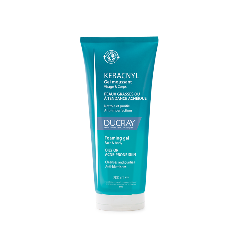 Ducray Keracnyl Gel Moussant Λιπαρό Δέρμα/τάση Ακμής 200ml