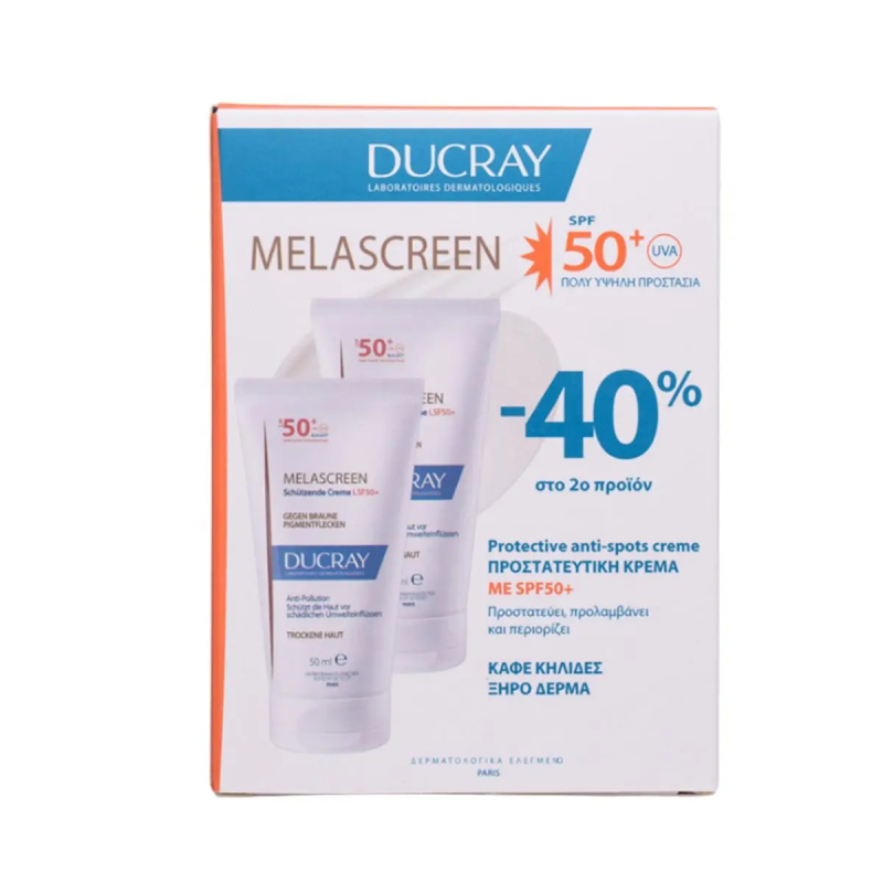 Ducray Promo Melascreen Cream Ξηρό Δέρμα Spf50+ 2x50ml