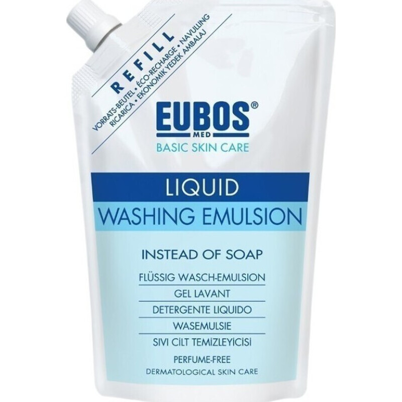Eubos Βlue Liquid Washing Emulsion Refill Χωρίς Άρωμα 400ml