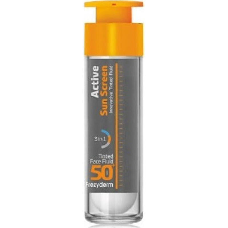 Frezyderm Active Sun Screen Face Tinted Fluid 3in1 Spf50+ 50ml