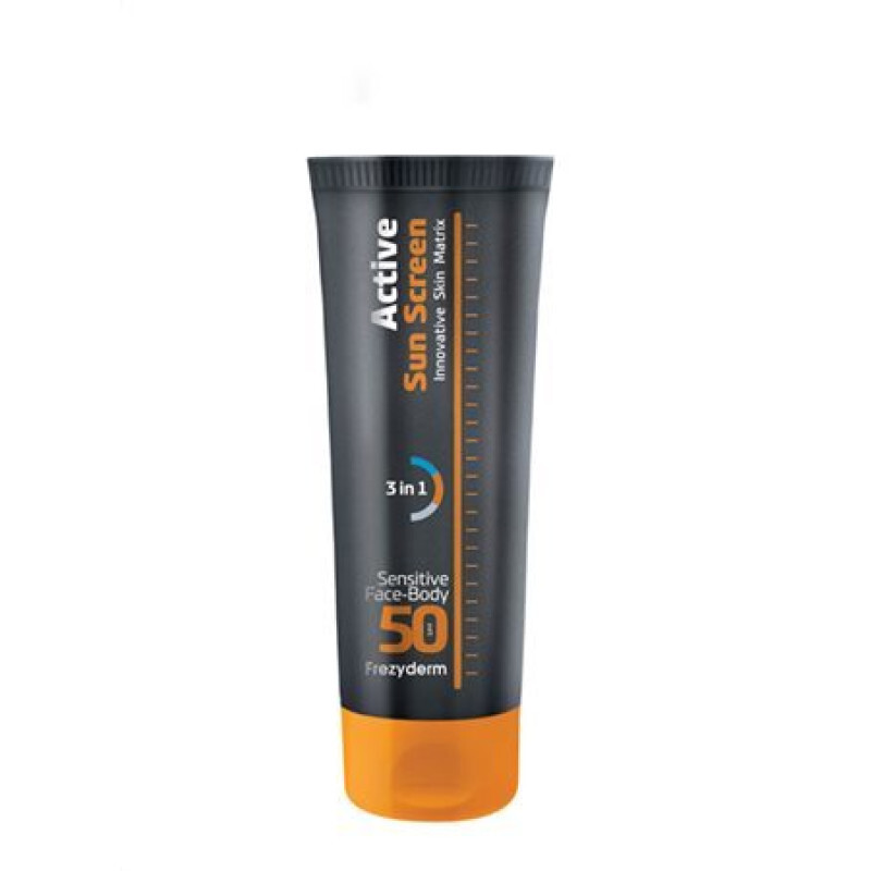 Frezyderm Active Sun Screen Sensitive Face & Body 3in1 Spf50 150ml