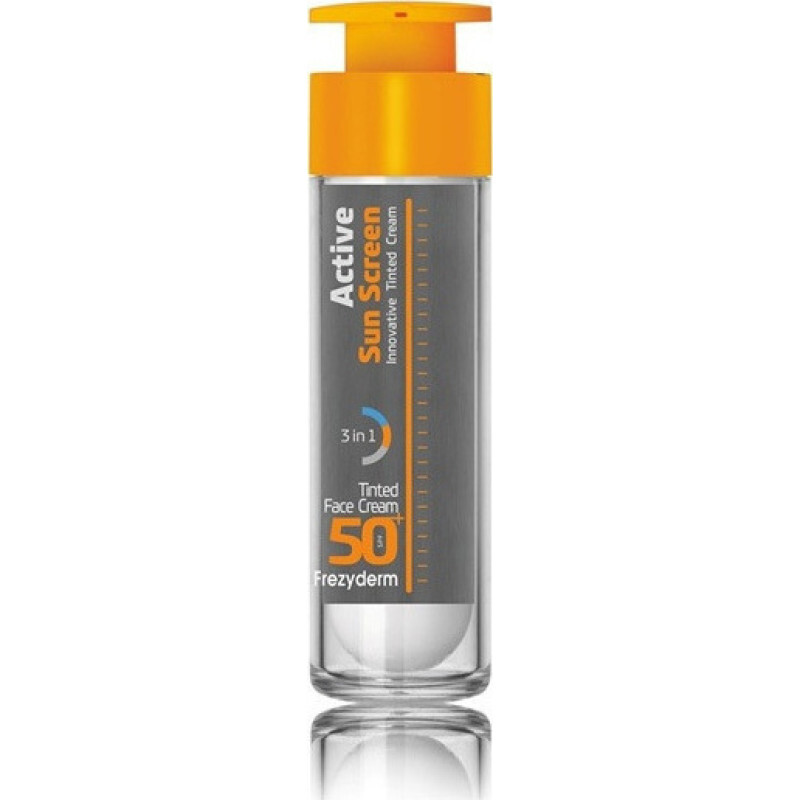 Frezyderm - Active Sun Screen Face Tinted Cream Αντηλιακή Κρέμα Με Χρώμα 3σε1 Spf50+ - 50ml