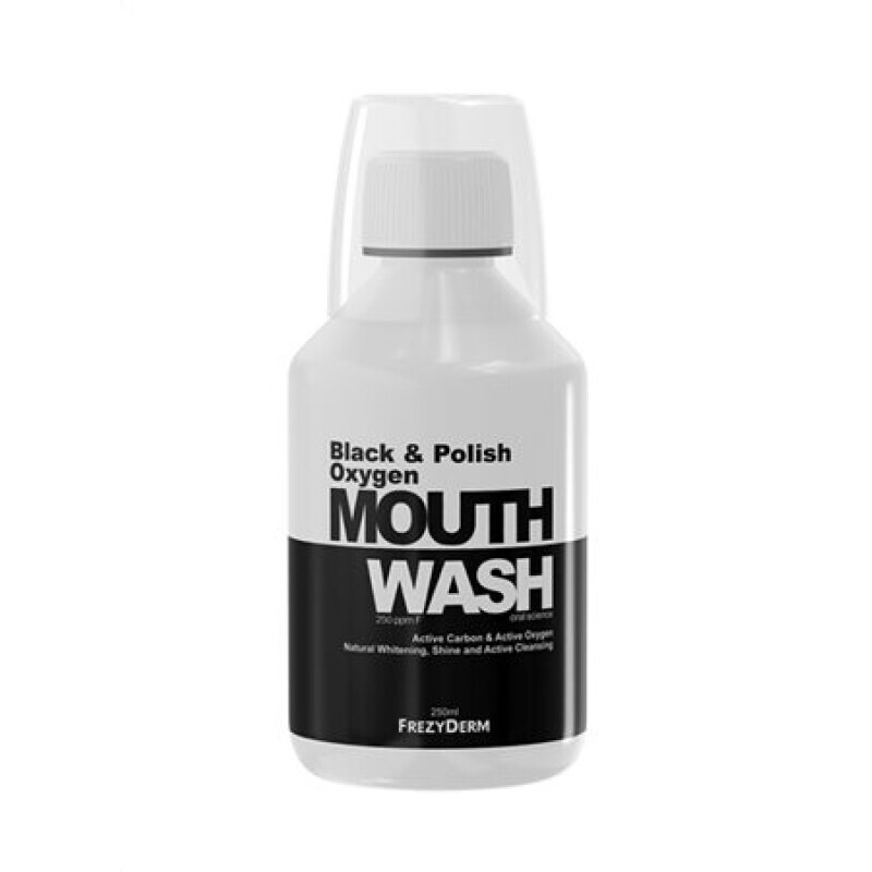 Frezyderm - Black & Polish Oxygen Mouthwash Στοματικό Διάλυμα Για Φυσική Λεύκανση & Λάμψη - 250ml