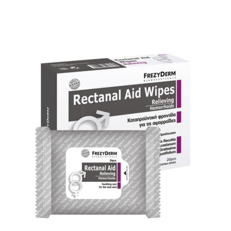 Frezyderm Rectanal Aid Wipes Μαντηλάκια Για Αιμορροΐδες 20τμχ