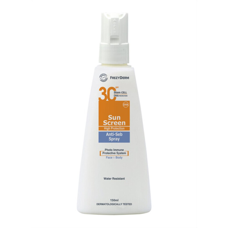 FREZYDERM - Sun Screen Anti-Seb Spray Αντηλιακό Γαλάκτωμα Spray Προσώπου & Σώματος για Δέρμα με Τάση Ακμής SPF30 - 150ml