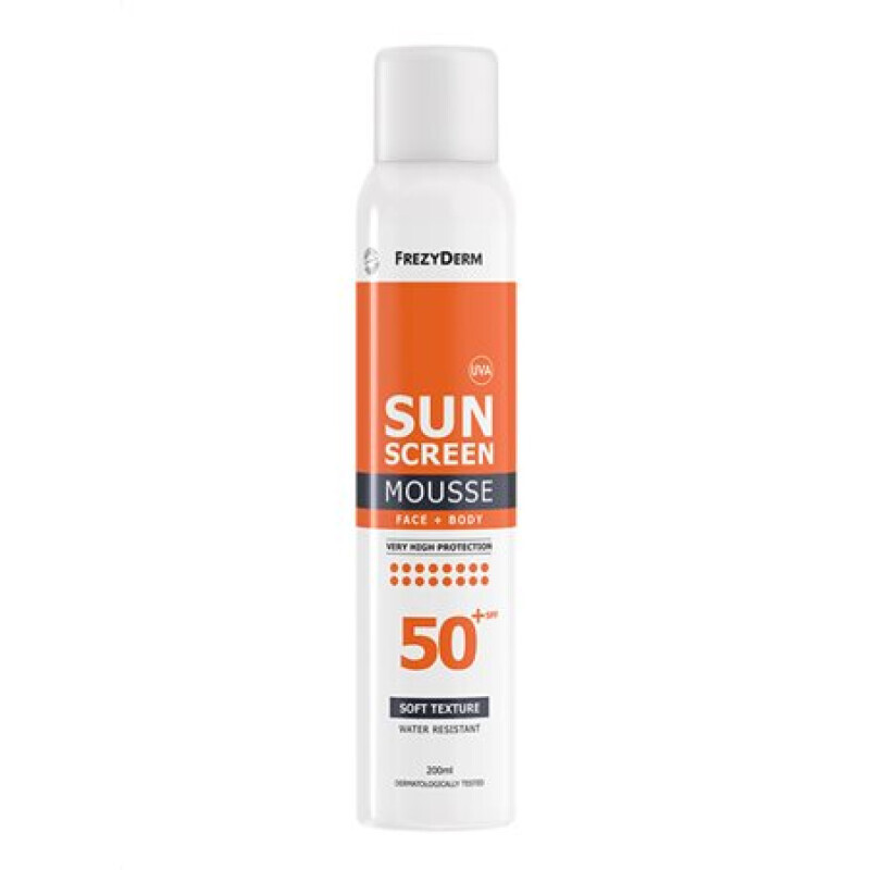 FREZYDERM - Sun Screen Mousse Αντηλιακός Αφρός για Πρόσωπο & Σώμα SPF50+ - 200ml