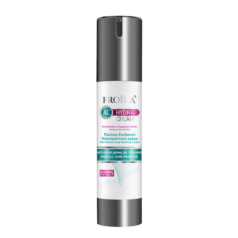 Froika - Ac Hydra Cream Πλούσια Ενυδατική Καταπραϋντική Κρέμα Για Δέρμα Υπό Θεραπεία Ακμής - 50ml