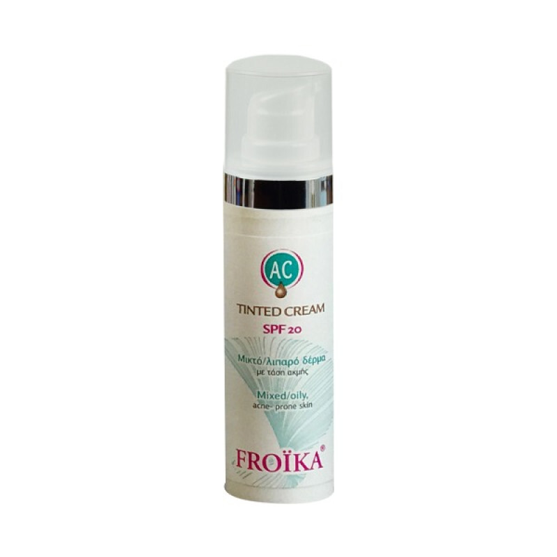FROIKA - AC Tinted Cream Επικαλυπτική Κρέμα με Χρώμα SPF20 για Μικτό/Λιπαρό Δέρμα με τάση Ακμής - 30ml