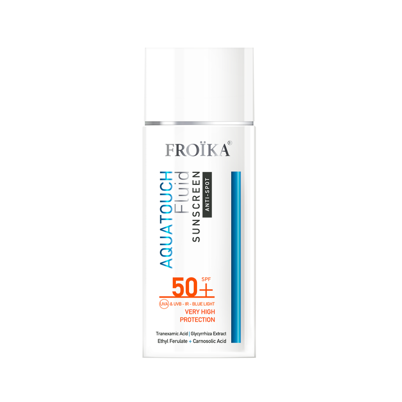 FROIKA - Aquatouch Fluid Sunscreen AntiSpot Εξαιρετικά Λεπτόρρευστο Αντηλιακό με Λευκαντική Δράση SPF50+ - 50ml