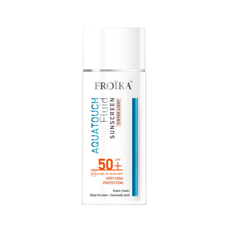 FROIKA - Aquatouch Fluid Sunscreen Tinted Light Εξαιρετικά Λεπτόρρευστο Αντηλιακό με Ελαφρύ Χρώμα SPF50+ - 50ml