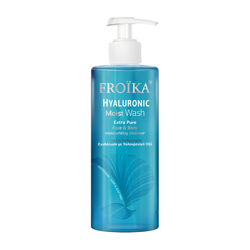 FROIKA - Hyaluronic Moist Wash Αφρίζον Ενυδατικό Υγρό Καθαριστικό για Πρόσωπο & Σώμα - 400ml