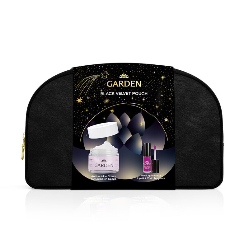 Garden - Πακετο Προσφορας Black Velvet Pouch Anti Wrinkle Cream (50ml) & Mini Liquid Lipstick Matte Vivid Magenta 04 (2ml) - 2τμχ