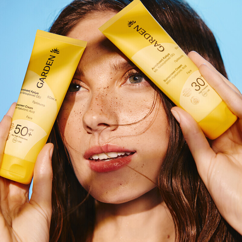 GARDEN - Sunscreen Cream Αντηλιακή Κρέμα με Υαλουρονικό Οξύ SPF50+ - 50ml