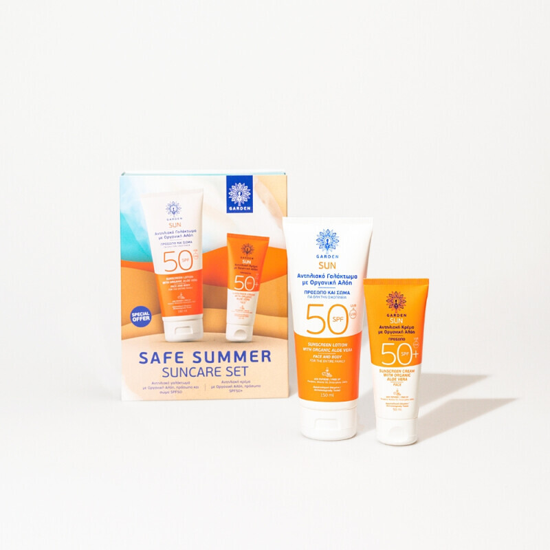 Garden Safe Summer Suncare Set Γαλάκτωμα Spf50 & Κρέμα Spf50+