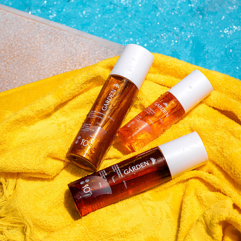 GARDEN - Suntan Oil Λάδι Μαυρίσματος με Έλαια Καρύδας & Καρότου SPF10 - 200ml
