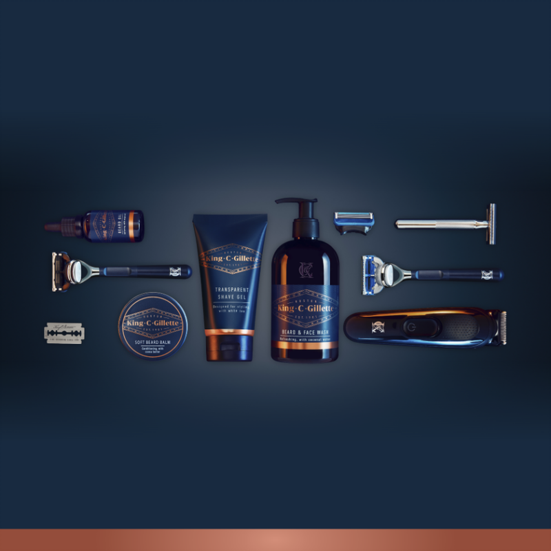 Gillette King C Beard Trimmer Μηχανή Κουρέματος & 3αξεσουάρ
