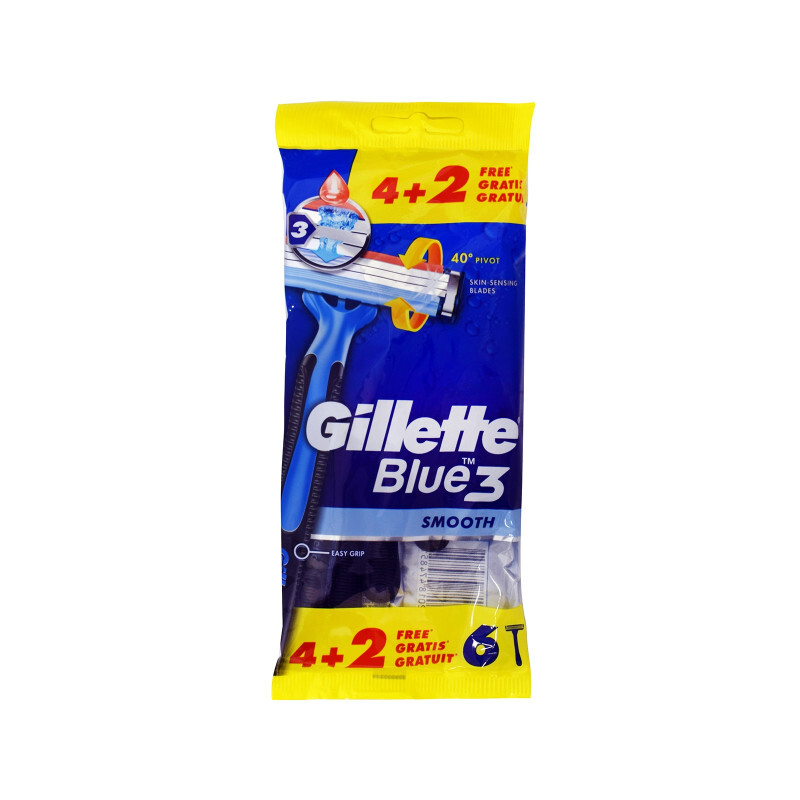 Gillette Promo 4+2 Δωρο Blue 3 Smooth Ξυριστικές Μηχανές