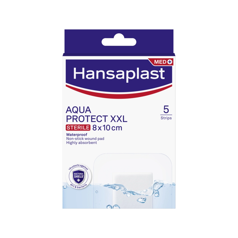 Hansaplast Aqua Protect Xxl Sterile Αδιάβροχα Επιθέματα 8x10cm 5τμχ