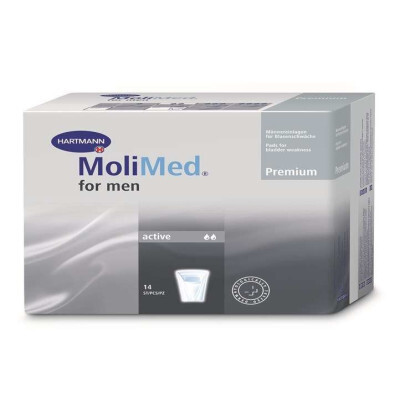 HARTMANN - MoliCare Premium Μen Pad Ανδρικά Επιθέματα για Ακράτεια Eλαφριάς Μορφής 3Σταγόνες - 14...