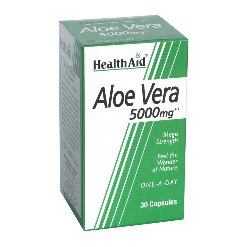Health Aid Aloe Vera 5000mg Αποτοξίνωση Πεπτικού 30caps
