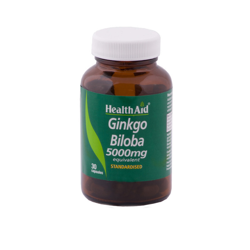 Health Aid Ginkgo Biloba 5000mg Ενίσχυση Μνήμης 30caps